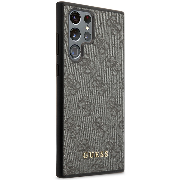 Hülle Guess GUHCS23LG4GFGR S23 Ultra S918 grau/grau hartcase 4G Metall Gold Logo Case