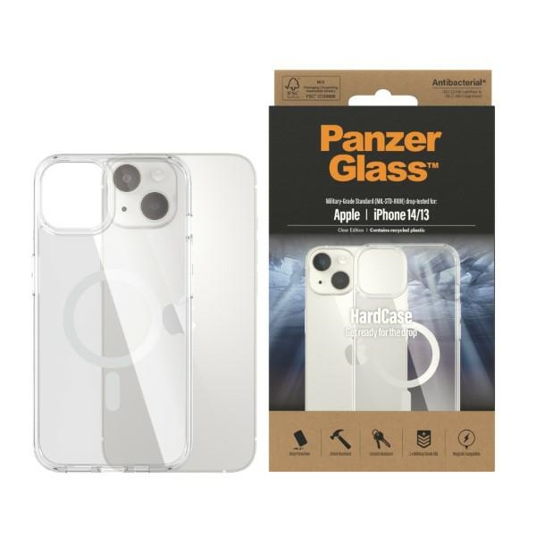 PanzerGlass HardCase iPhone 14 6.1" MagSafe Antibacterial Military grade transparent 0409