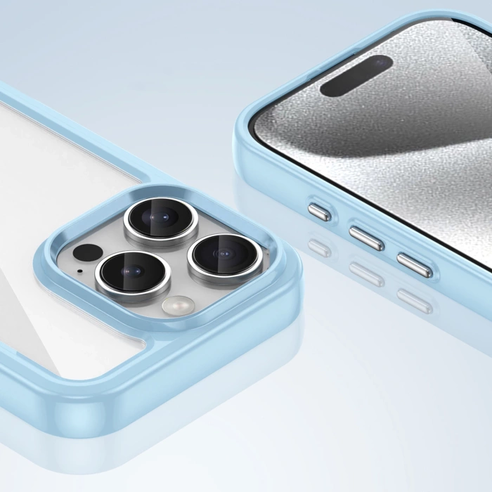 Outer Space Case mit Gelrahmen für iPhone 16 Pro – blau