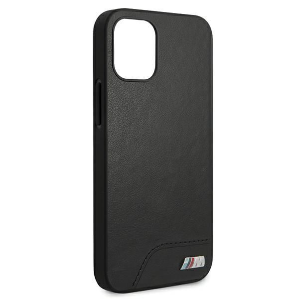 BMW Hülle Apple iPhone 12 Mini M Kollektion Glatt PU BMHCP12SMHOLBK Schwarz Hardcase