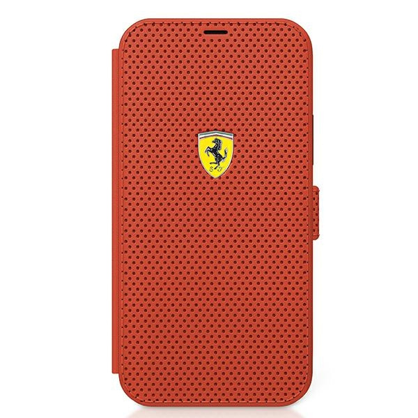 Puzdro FERRARI Apple iPhone 12 Mini Book On Track Perforované FESPEFLBKP12SRE Červená Case