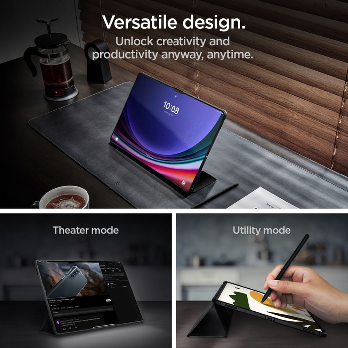 Funda Spigen Rugged Armor "pro" Galaxy Tab S8 Ultra / S9 Ultra 14.6 Negro Case