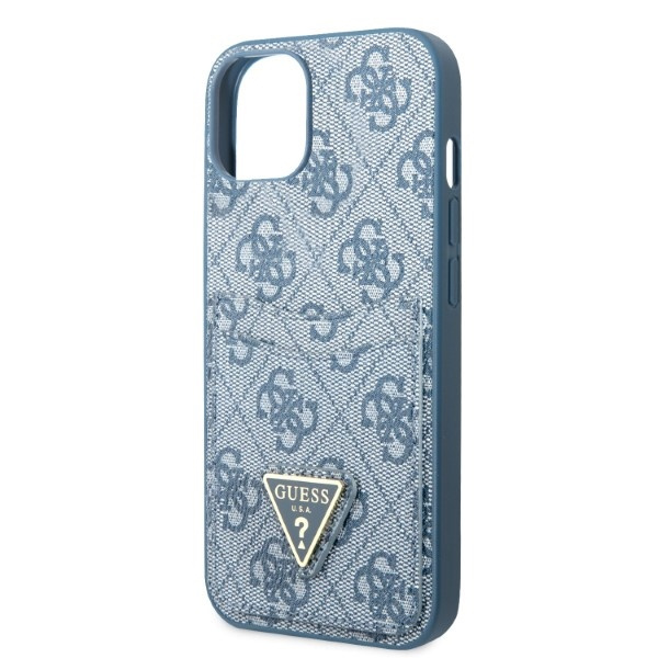 Guess GUHCP13SP4TPB iPhone 13 mini 5.4" blue/blue hardcase 4G Triangle Logo Cardslot