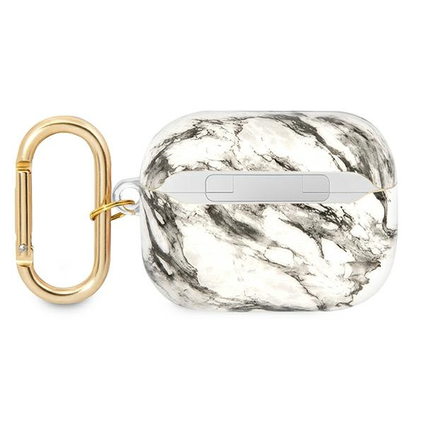 Hülle GUESS Apple AirPods Pro Abdeckung Marmor Riemen Sammlung Grau Case
