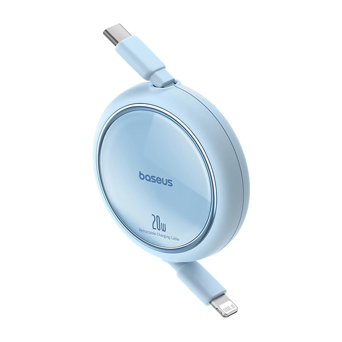 Baseus Free2Pull retractable USB-C / Lightning cable 20W 1m - blue