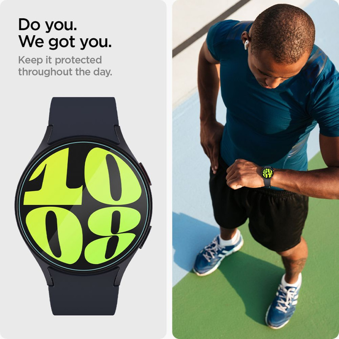 Vidrio Templado Spigen GLAS.TR "EZ-FIT Galaxy Watch pAQUETE DE 2 7 (44 MM) TRANSPARENTE