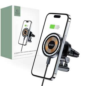 TECH-PROTECT MM15W-V5 MagNETIC MagSafe VENT MOUNT CAR WIRELESS CHARGER 15W BLACK