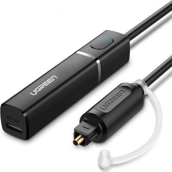 UGREEN Transmisor Bluetooth 4.2 con Optical/Toslink, aptX (Negro)