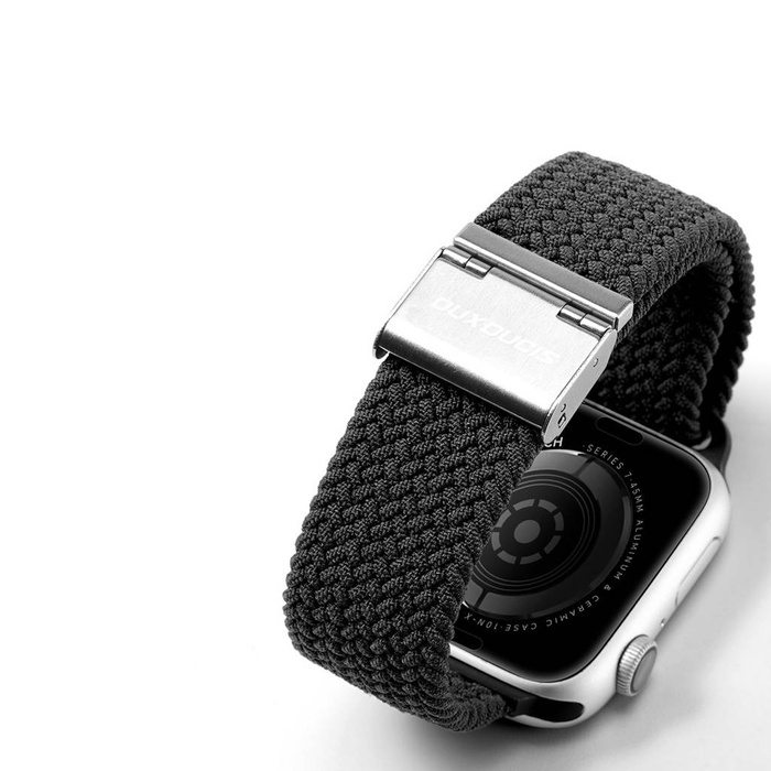 Řemínek Dux Ducis Strap (Mixture II Version) řemínek Apple Watch Ultra, SE, 8, 7, 6, 5, 4, 3, 2, 1 (49, 45, 44, 42 mm) pletený náramek černý