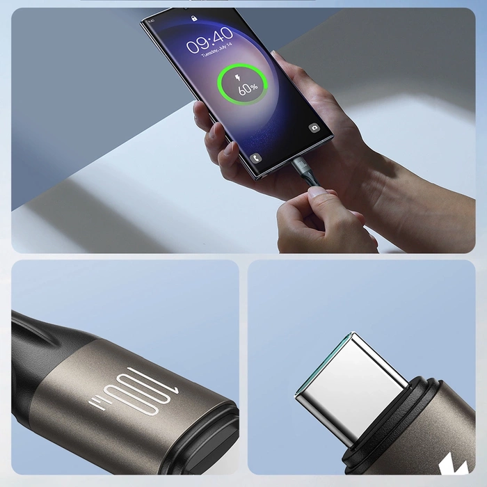 Cavo USB-C / USB-C da 100 W Joyroom Light-Speed ​​Series SA25-CC5 1,2 m - Nero