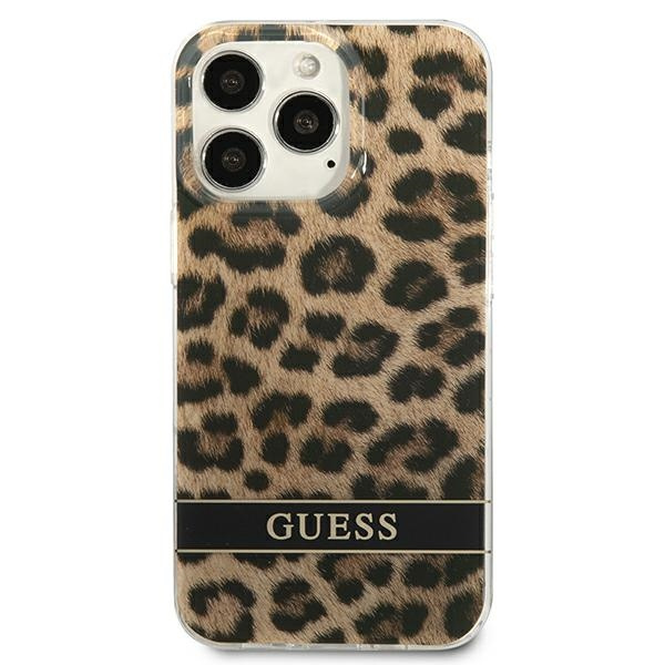 Hülle GUESS Apple iPhone 13 13 Pro Leopard Braun Hartcase