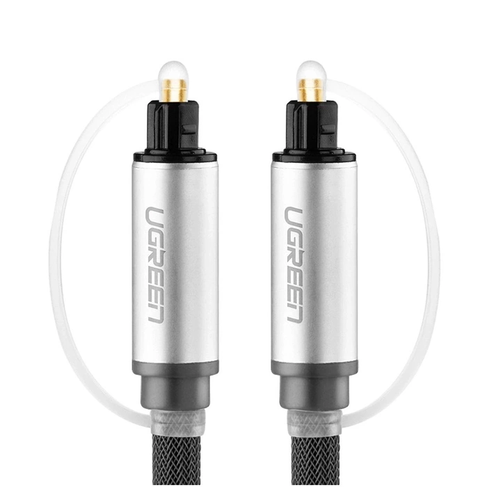 Câble Audio Optical UGREEN Toslink Aluminium Tressé 1.5m Gris Argenté