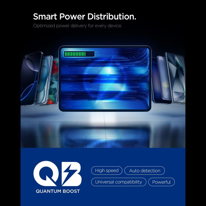 Spigen ESSENTIAL EE673EU CHARGEUR RÉSEAU 3 PORTS 67W BLANC