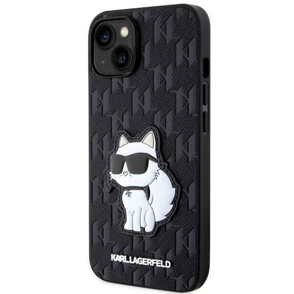 Case Karl Lagerfeld KLHCP14MSAKHPCK iPhone 14 Plus 6.7" black/black Saffiano Monogram Choupette Case