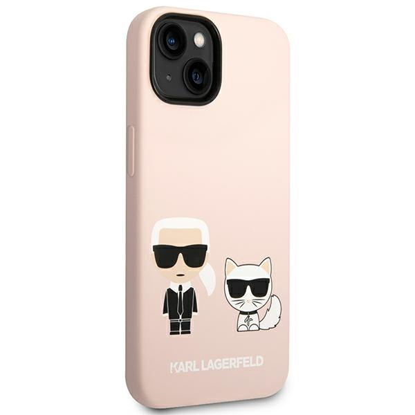 Karl Lagerfeld KLHMP14MSSKCI iPhone 14 Plus 6.7" hardcase light pink/light pink Silicone Karl & Choupette MagSafe