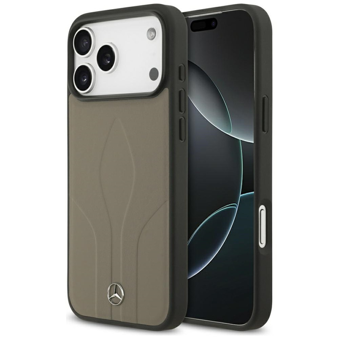 Etui Mercedes Leather The Move MagSafe   do iPhone 17 Pro Max taupe