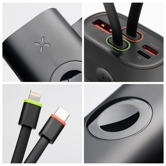 Powerbank Forcell F-Energy F10K4 PD QC3.0 3A 22,5W 10000 mAh kompatybilny z Apple Watch czarny