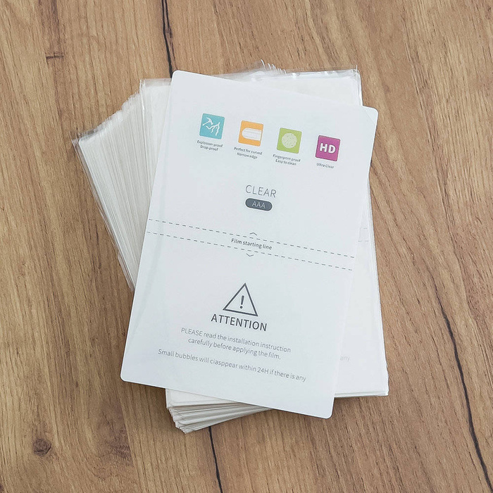 50 pcs. Screen Protector Self-healing hydrogel for plotter cutting (18cm x 12cm)