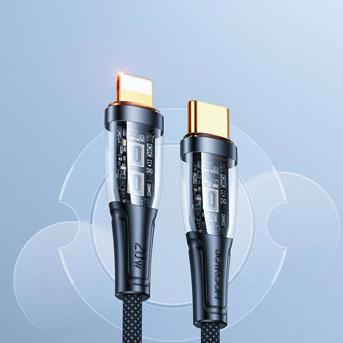 Joyroom kabel rychlé nabíjení s chytrým přepínačem USB-C - Lightning 20W 1,2m černá (S-CL020A3)