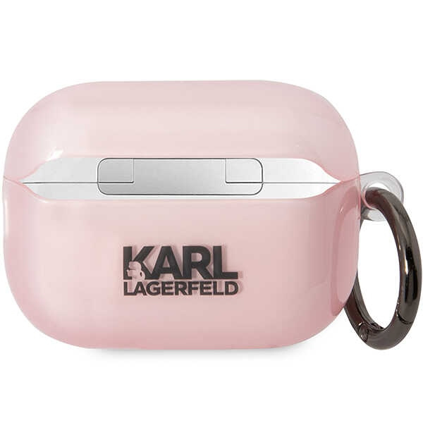Case Karl Lagerfeld KLAP2HNCHTCP Airpods Pro 2 cover pink/pink Iconic Choupette Case