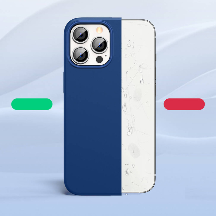 Ugreen Protective Silicone Case gummierte flexible Silikonhülle für iPhone 13 Pro blau