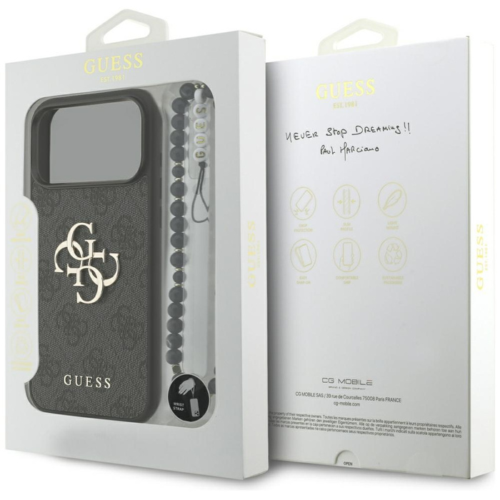 Etui Guess 4G Strap 4G Classic Logo do   iPhone 17 Pro Max czarny
