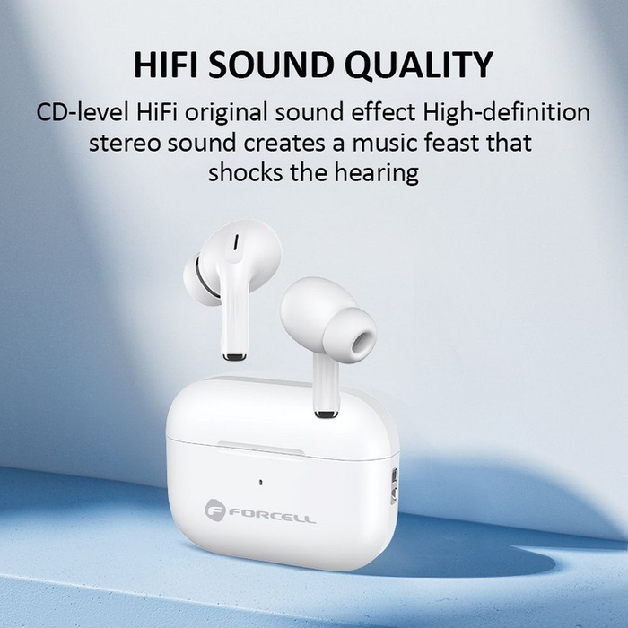 Słuchawki bezprzewodowe douszne Forcell F-Audio Master Pro TWS białe