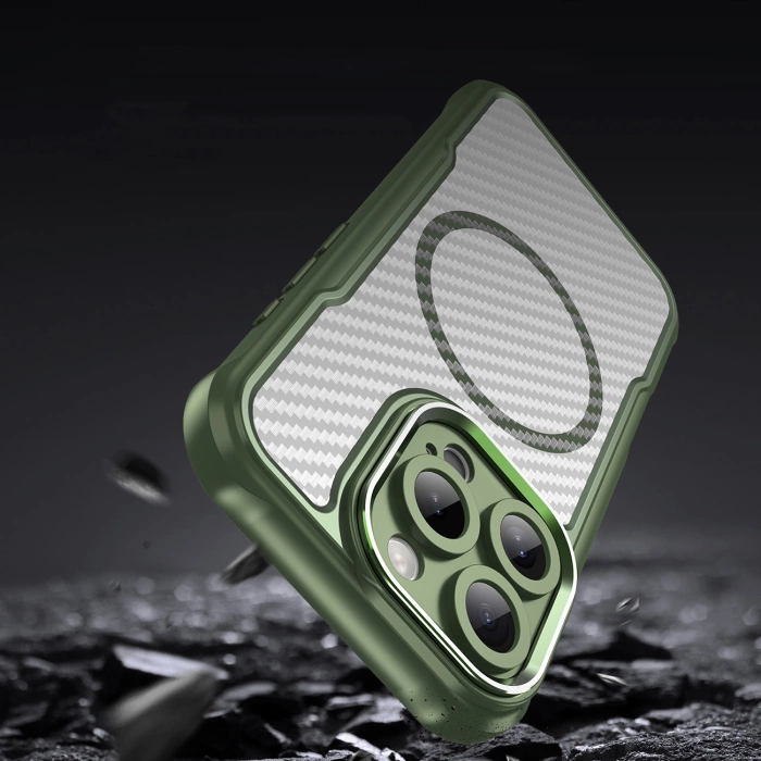 Leading Series MagSafe Silicone Case for iPhone 16 Pro - Green