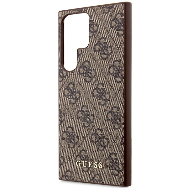 Obal Guess GUHCS23LG4GFBR S23 Ultra S918 brown/brown hard case 4G Metal Gold Logo Case