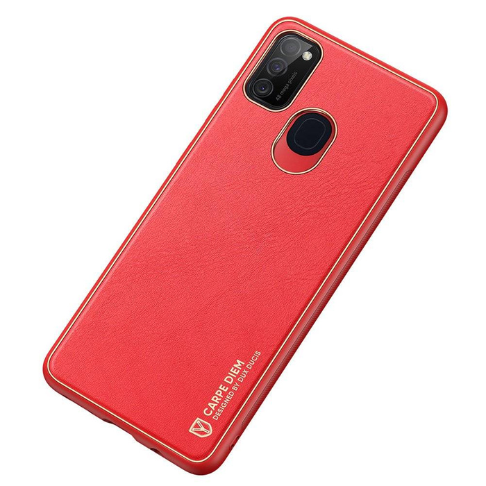 Dux Ducis Yolo elegante cover realizzata in pelle ecologica per Samsung Galaxy M30s rosso