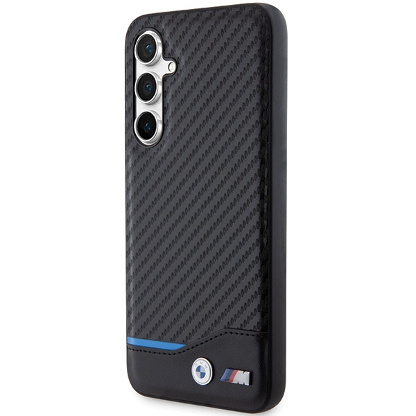 Hülle BMW BMHCS23FE22NBCK Samsung Galaxy S23 FE S711 schwarz/schwarz Leder Carbon Case