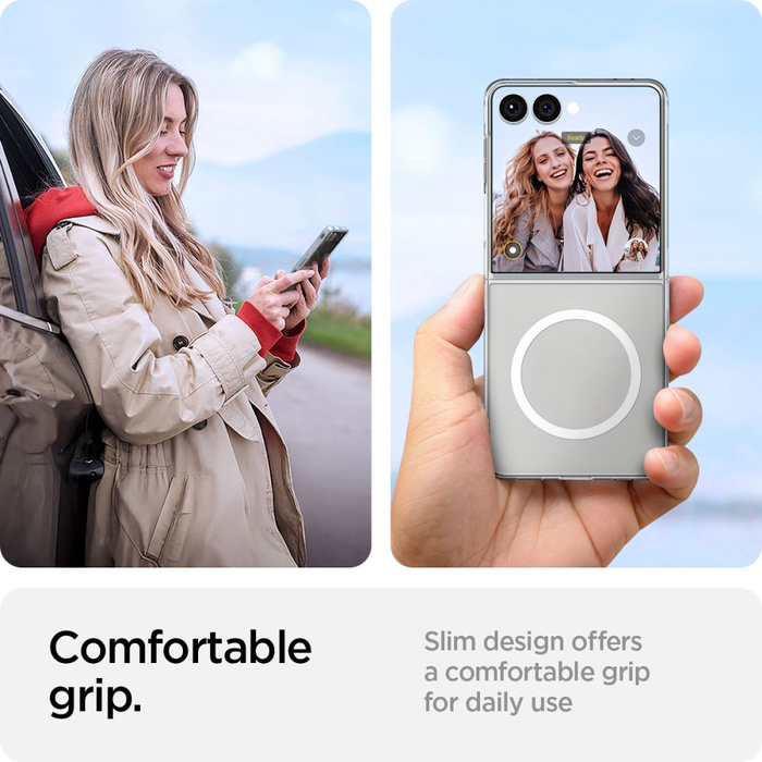 SPIGEN HÜLLE SAMSUNG GALAXY Z FLIP 7 AIRSKIN MAG MAGSAFE KRISTALL TRANSPARENT WEISS