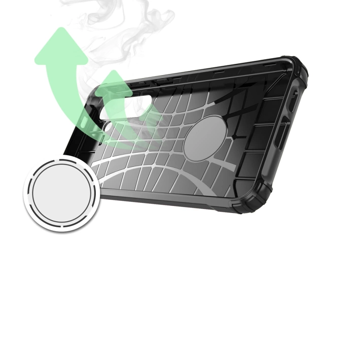 Hybrid Armor Hülle für Samsung Galaxy S24 FE gepanzerte Hybridhülle - Schwarz