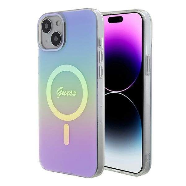 Coque Guess GUHMP15SHITSU iPhone 15 6.1" violet/pourpre durcase IML Iridescent MagSafe Case