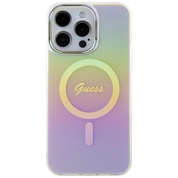 Etui Guess GUHMP15LHITSP iPhone 15 Pro 6.1" różowy/pink hardcase IML Iridescent MagSafe Case