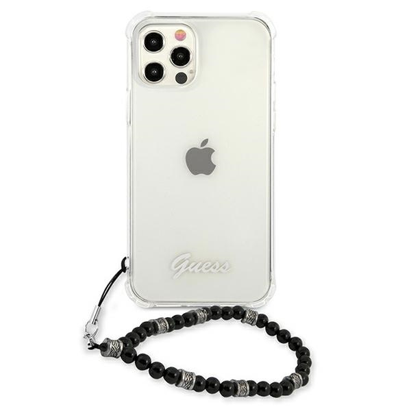 Coque GUESS Apple iPhone 12 12 Pro Black Pearl Clear Hardcase
