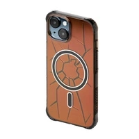 Funda de silicona MagSafe Kingxbar PQY Crack Series para iPhone 15 - negra