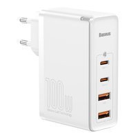 Baseus GaN2 Pro rychlá nabíječka 100W USB / USB Type C Quick Charge 4+ Power Delivery bílá (CCGAN2P-L02)