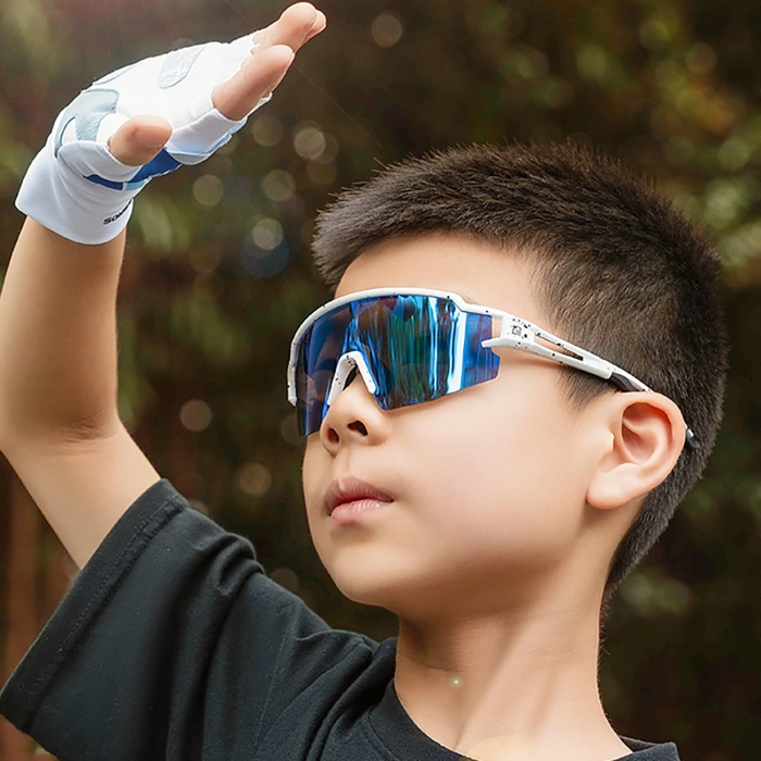 Rockbros Kids Cycling Glasses, Polarized, UV Protection, Children&#39;s - White