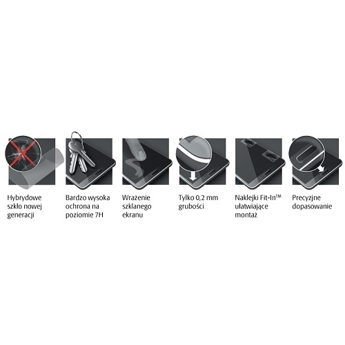 Vidrio flexible 3MK Huawei MediaPad T3 de 8" a 8,3" Vidrio híbrido