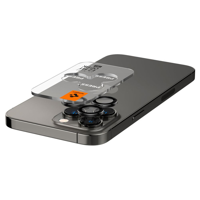 KAMERASCHUTZ Spigen OPTIK.TR "EZ FIT" KAMERASCHUTZ 2ER-PACK IPHONE 14 PRO / MAX / 15 PRO / MAX / 16 PRO / MAX / 17 PRO / MAX BLACK SCHWARZ