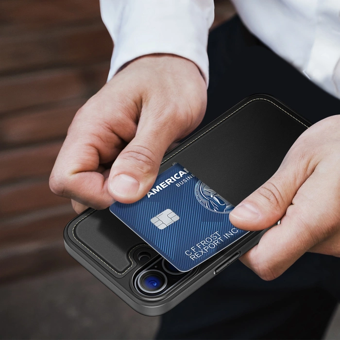 Dux Ducis Rafi II Mag-Hülle mit MagSafe für iPhone 16 – Schwarz