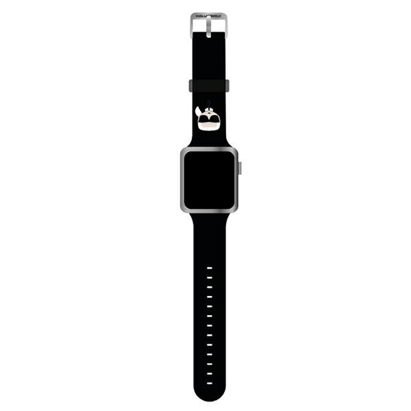 Karl Lagerfeld KLAWMSLKK Apple Watch Strap 38/40 / 41mm black / black strap Silicone Karl Heads