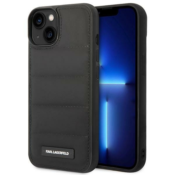 Hülle Karl Lagerfeld KLHCP14MPSQAK iPhone 14 Plus 6,7" hartcase schwarz/schwarz Puffy Elongated Logo