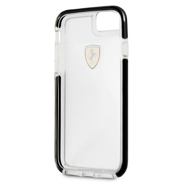 Cover FERRARI Apple iPhone 7 8 Custodia trasparente antiurto nera