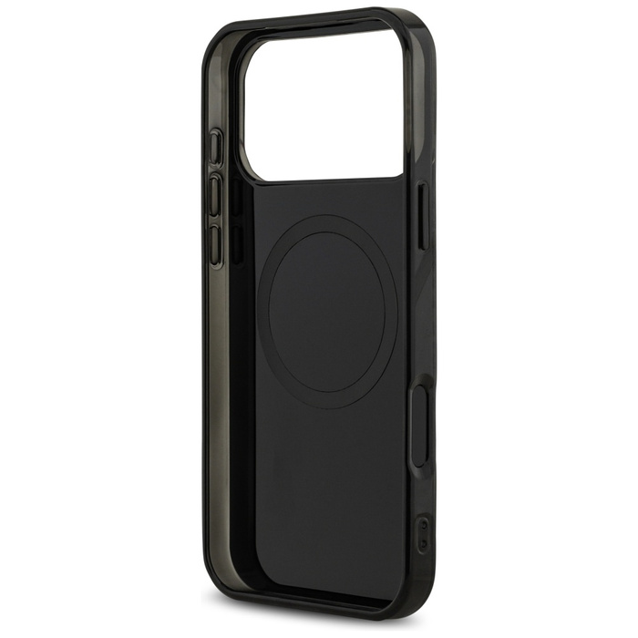 Etui AMG Double Layer Transparent Rhombs MagSafe do iPhone 17 Pro Max czarny/czerwony