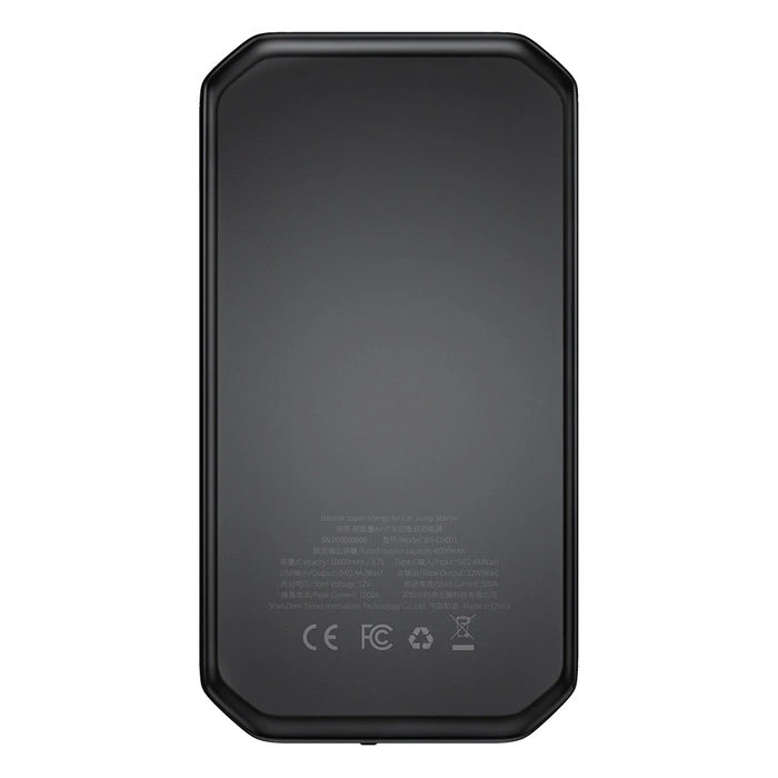 [RETURNED ITEM] Baseus Power Bank Power Starter Jump Starter 10000mAh 12V (1000A / 500A) power bank + crocodile clips black (CGNL020101)