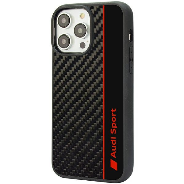 Audi Carbon Fiber Stripe iPhone 14 ProMax 6.7" czarny/black hardcase AUS-TPUPCIP14PM-R8/D1-BK