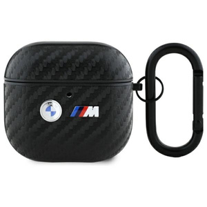 BMW BMA4WMPUCA2 AirPods 4 cover black/black Carbon Double Metal Logo