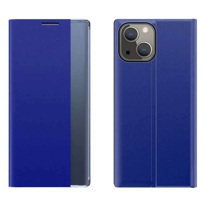 Sleep Case Custodia tipo libreria con Smart Window per iPhone 13 blu